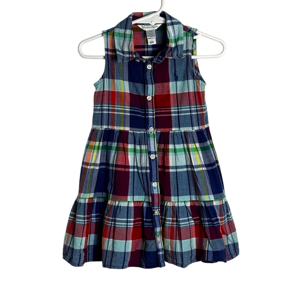 Ralph Lauren Plaid Sleeveless baby Dress size 18M